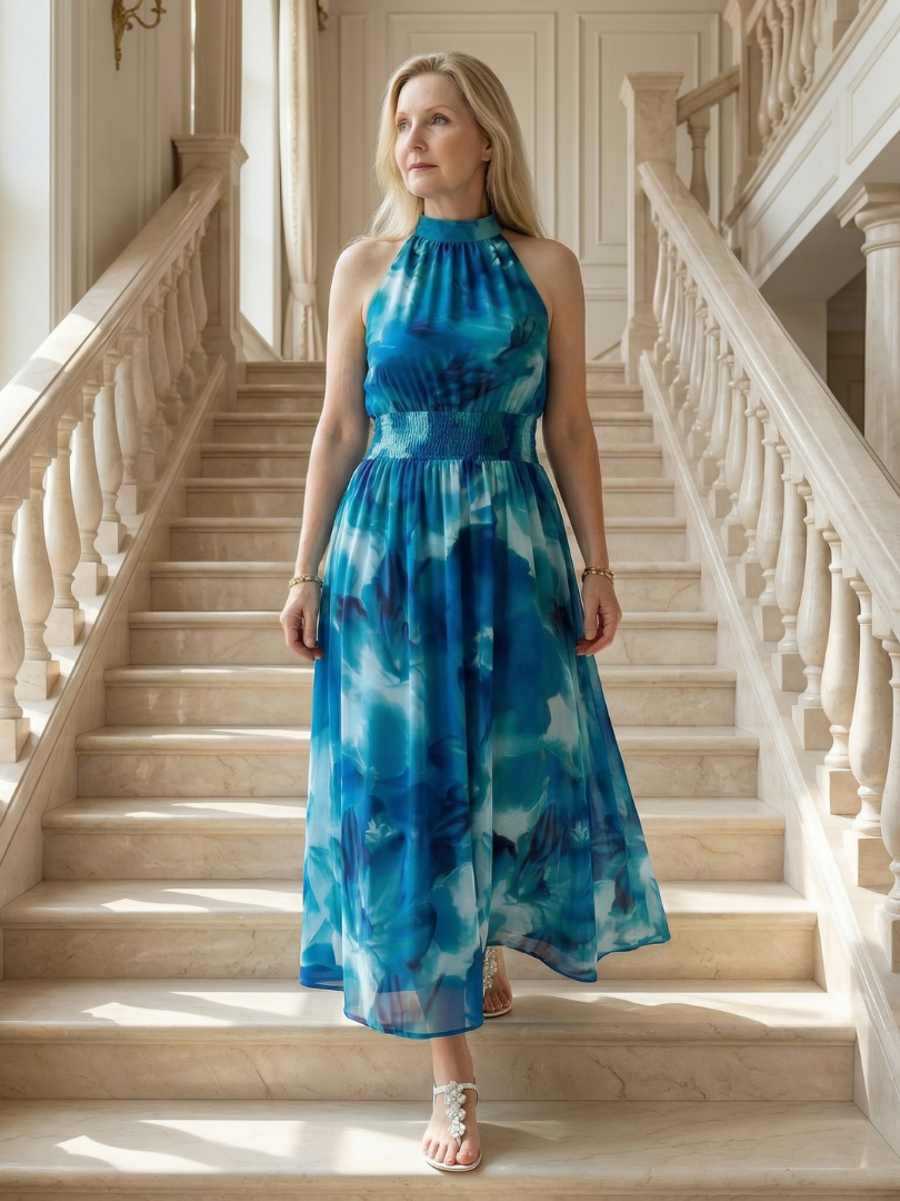 Sylin | Abito Midi con Collo