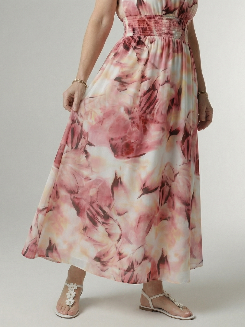 Sylin | Abito Midi con Scollo a Halter Arricciato