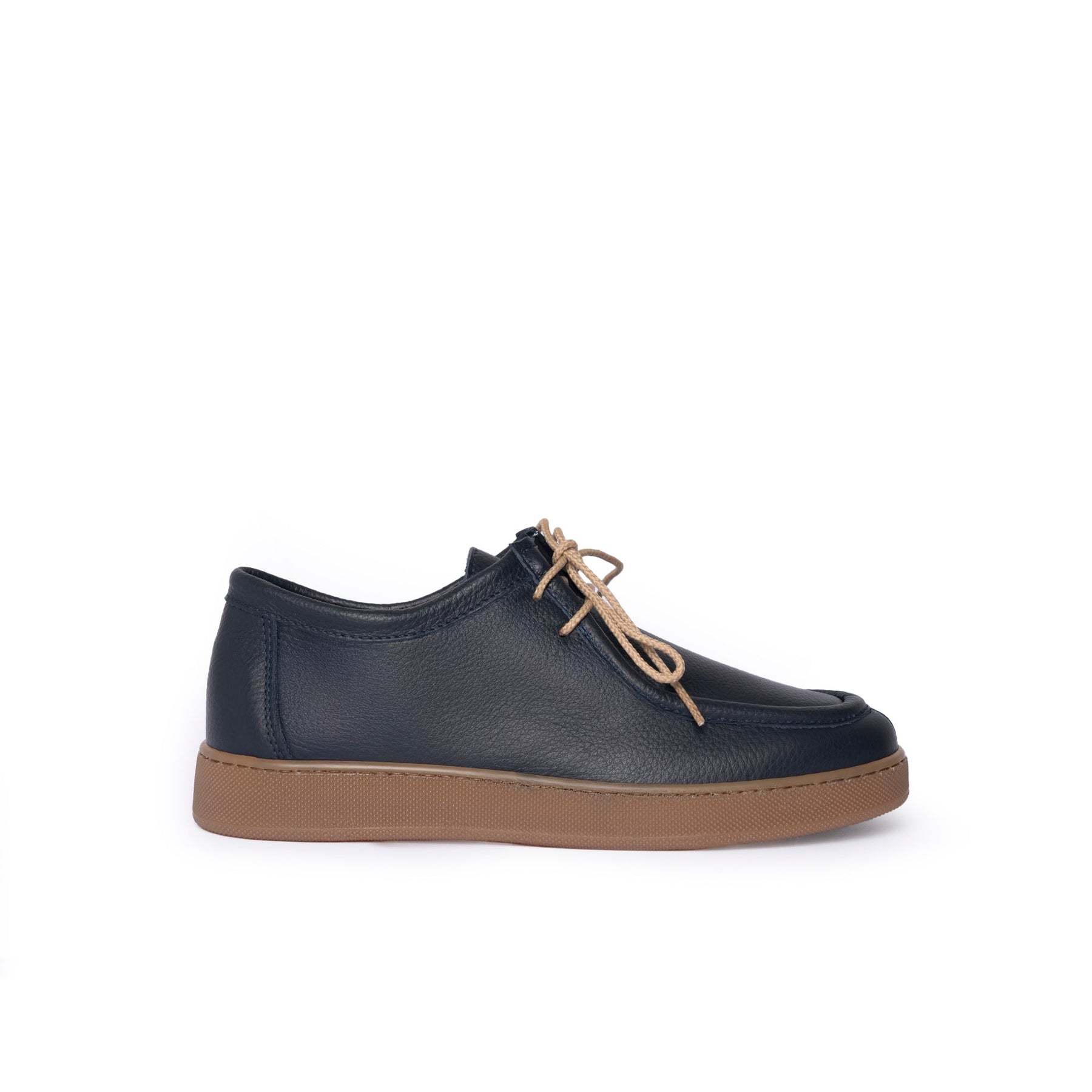 Frank Sneakers fondo ambra uomo in pelle bottolata