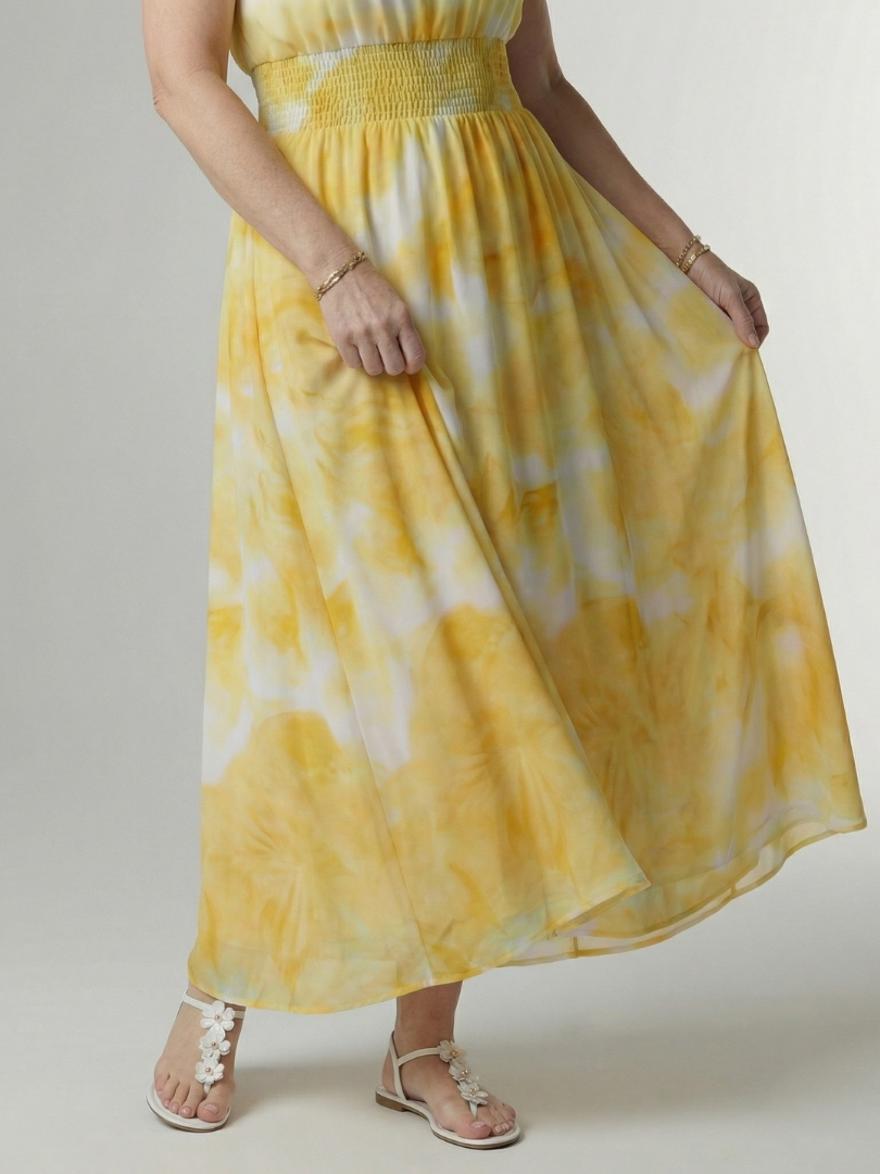 Sylin | Abito Midi con Scollo a Halter Arricciato