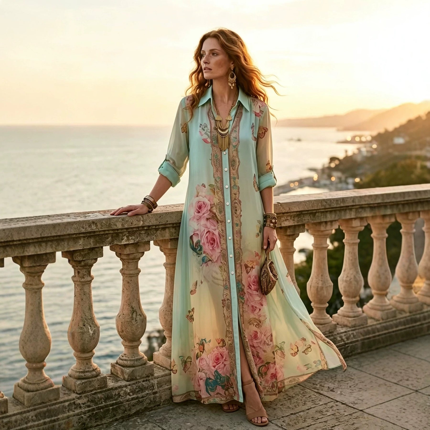 <font dir="auto" style="vertical-align: inherit;"><font dir="auto" style="vertical-align: inherit;">Nuovo abito da donna stampato digitalmente, fresco, retro, svolazzante del 2026 per Amazon Europa e America (commercio transfrontaliero)</font></font>