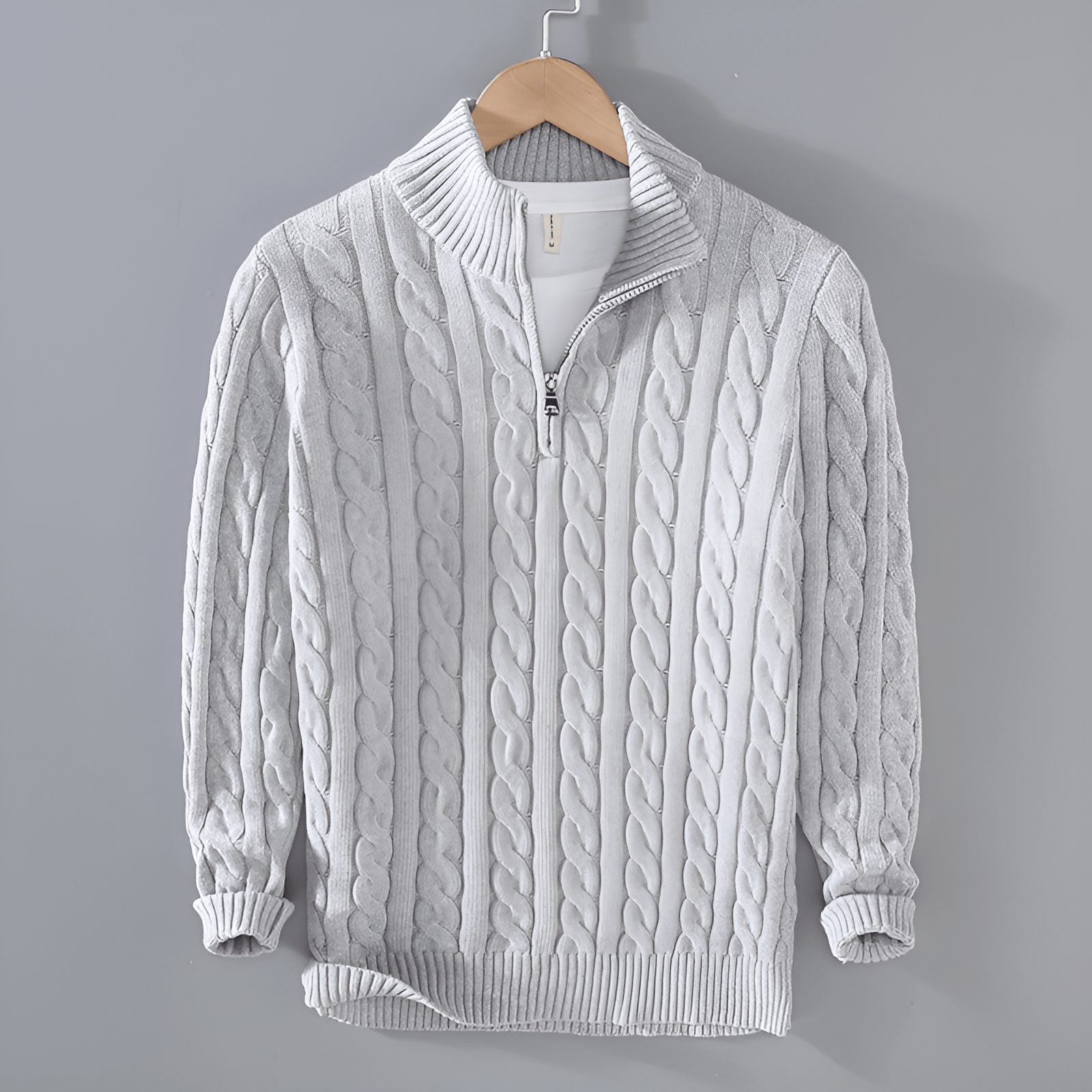 Anthony | Pullover torciglione mezza zip
